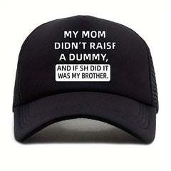 Unisex Sunshade Adjustable Casual Baseball Cap with Letters Embroidery