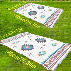 Vintage Picnic Mat Bohemian Style Blanket for Camping