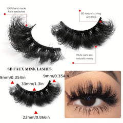 5 Pairs Fluffy Mink Lashes Thick Long Faux Eyelashes