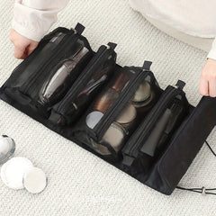 Foldable Toiletry Travel Bag with Detachable Compartments