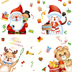 Christmas Glass Window Stickers Santa Claus Snowman Elk Sticker Merry Christmas
