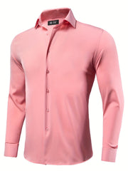 Men's Wrinkle Long Sleeve Button Down Shirt