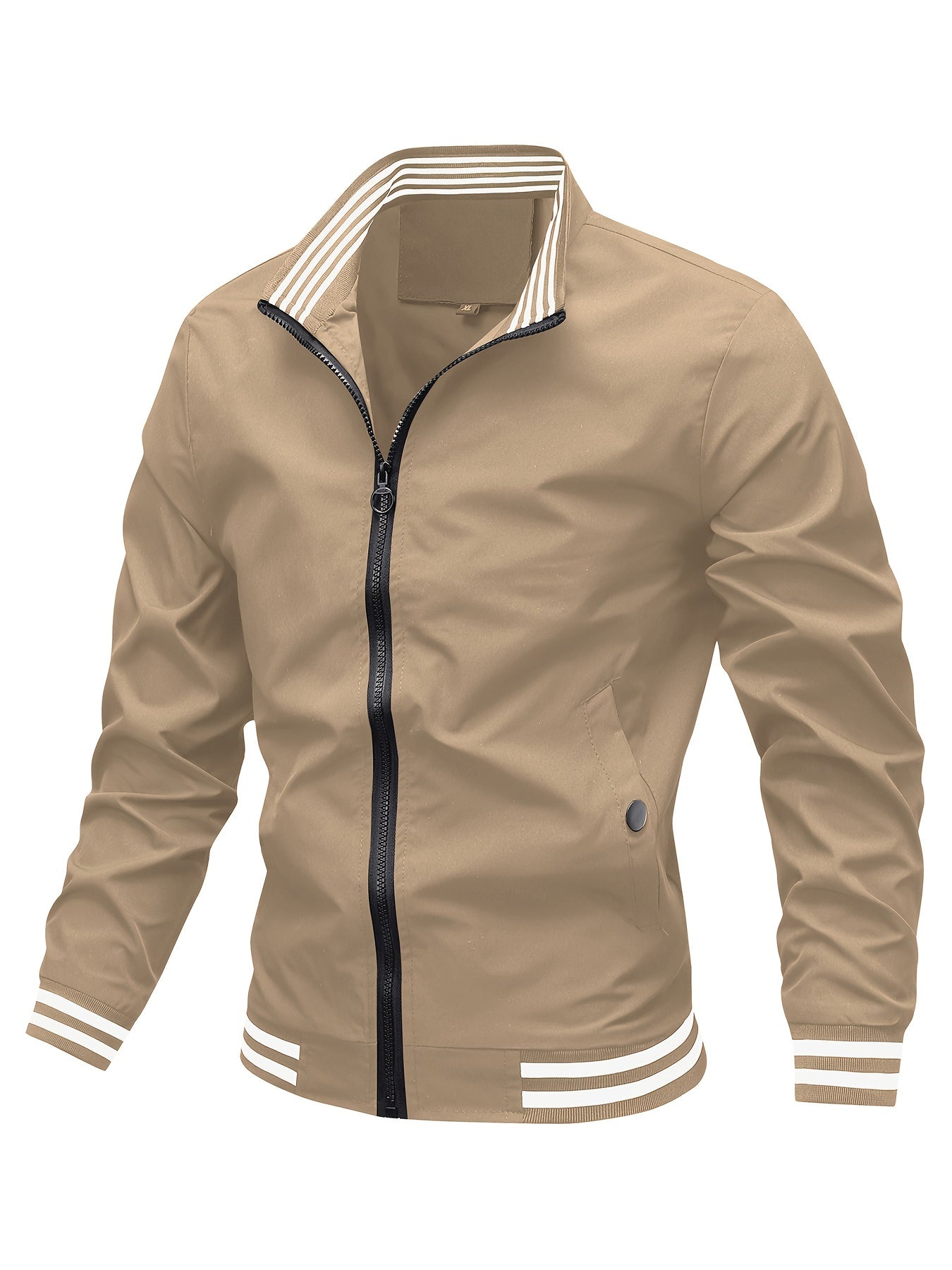 Men's Lightweight Zip Up Jacket Coat Spring Fall Business