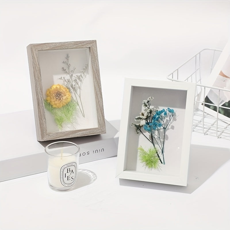 Handcrafted Wooden Photo Frame for Dried Flower Art