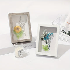 Handcrafted Wooden Photo Frame for Dried Flower Art
