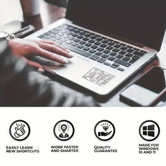 5PCS Laptop Reference Keyboard and Excel Shortcut Label Sticker