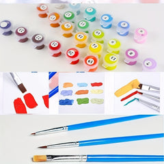 Flower Potted Plant Painting By Numbers Kit for Adults - DIY Acrylic Set