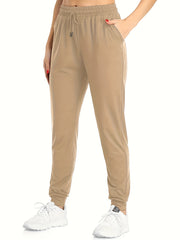 Solid Drawstring Joggers - Women's Casual Pants