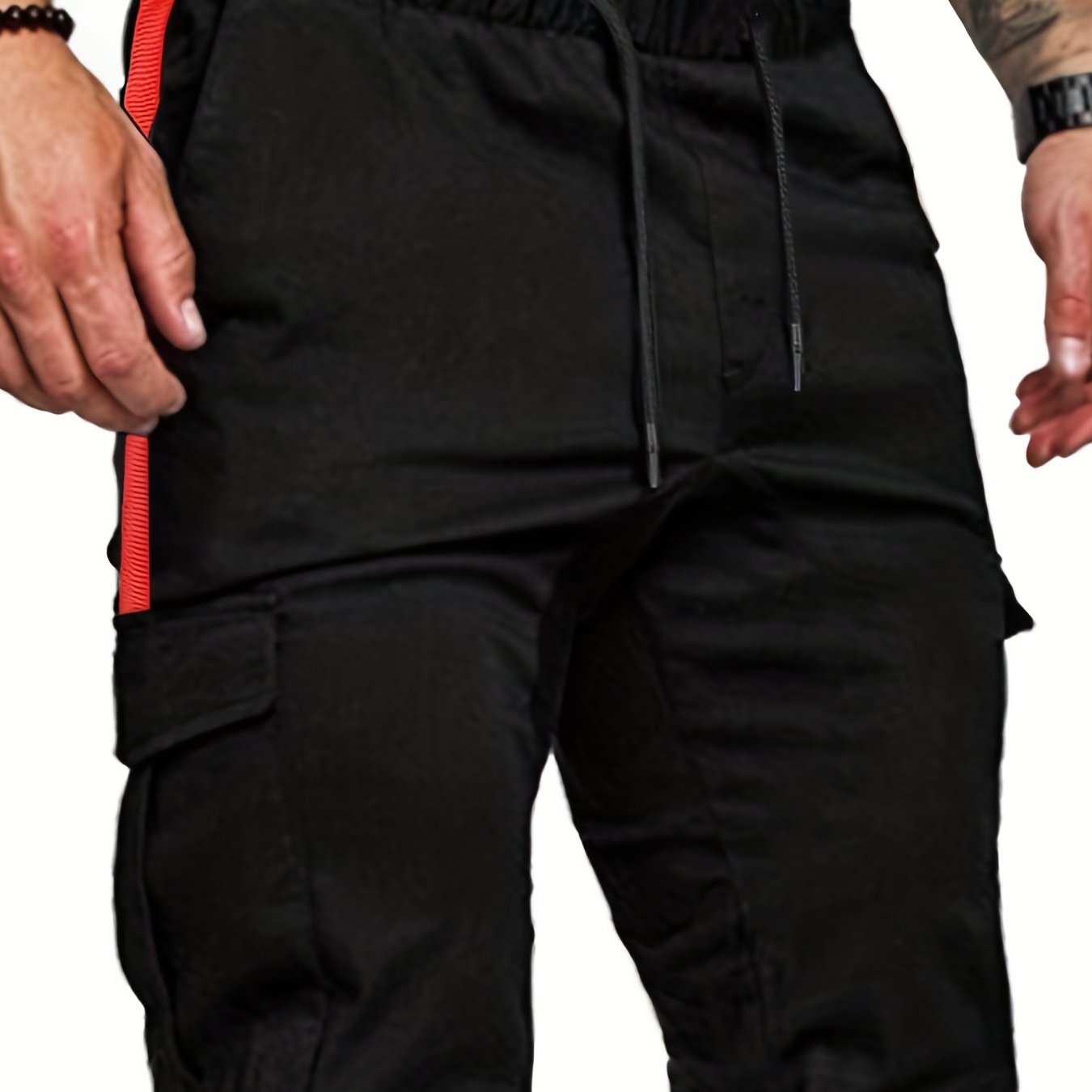 Men's Casual Cargo Shorts Waist Drawstring Outdoor Summer Shorts