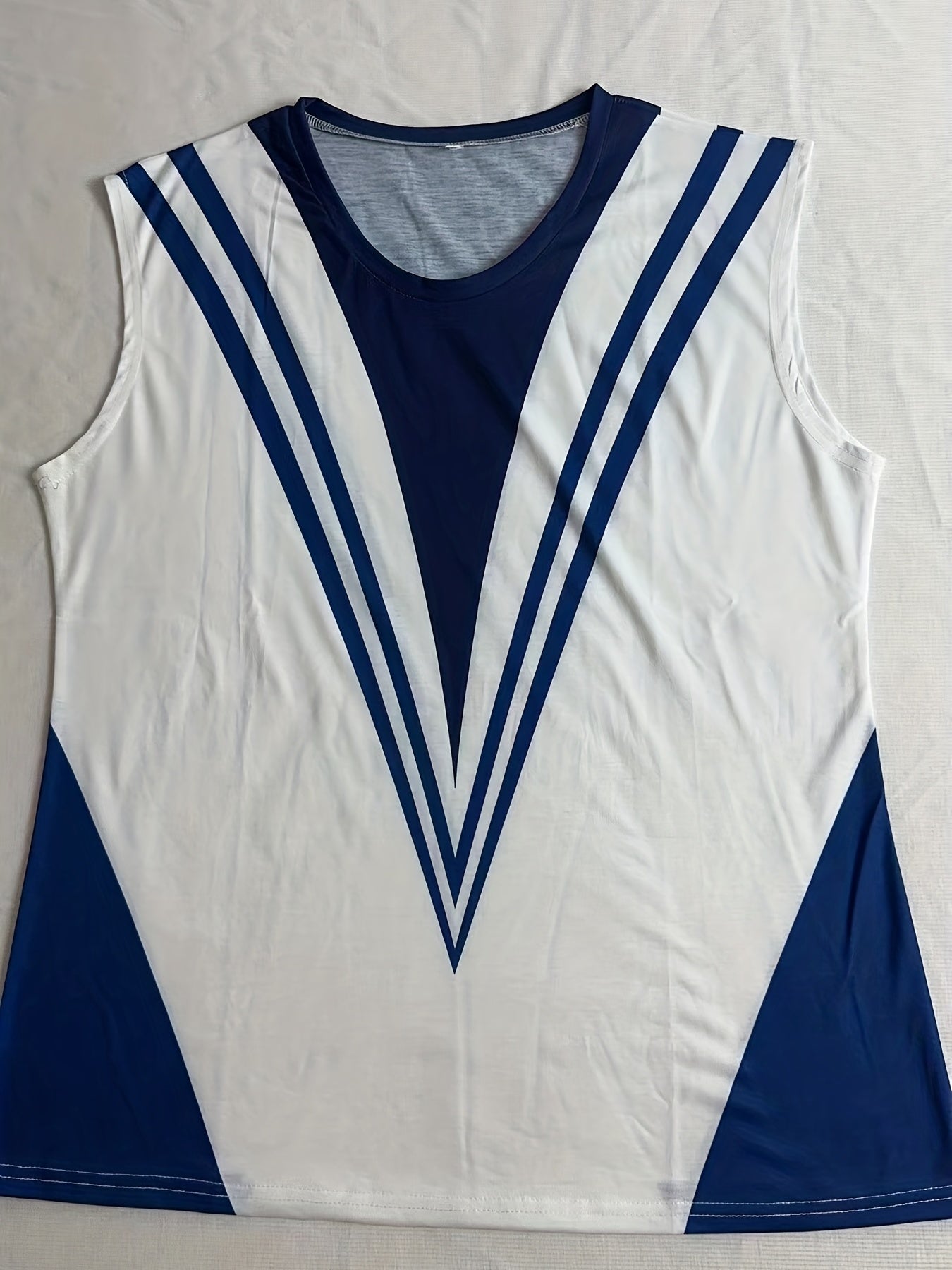 Colorblock Stripe Print Tank Top