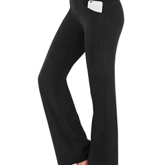 High Waist Yoga Pants With Pockets Stretch Workout Pants