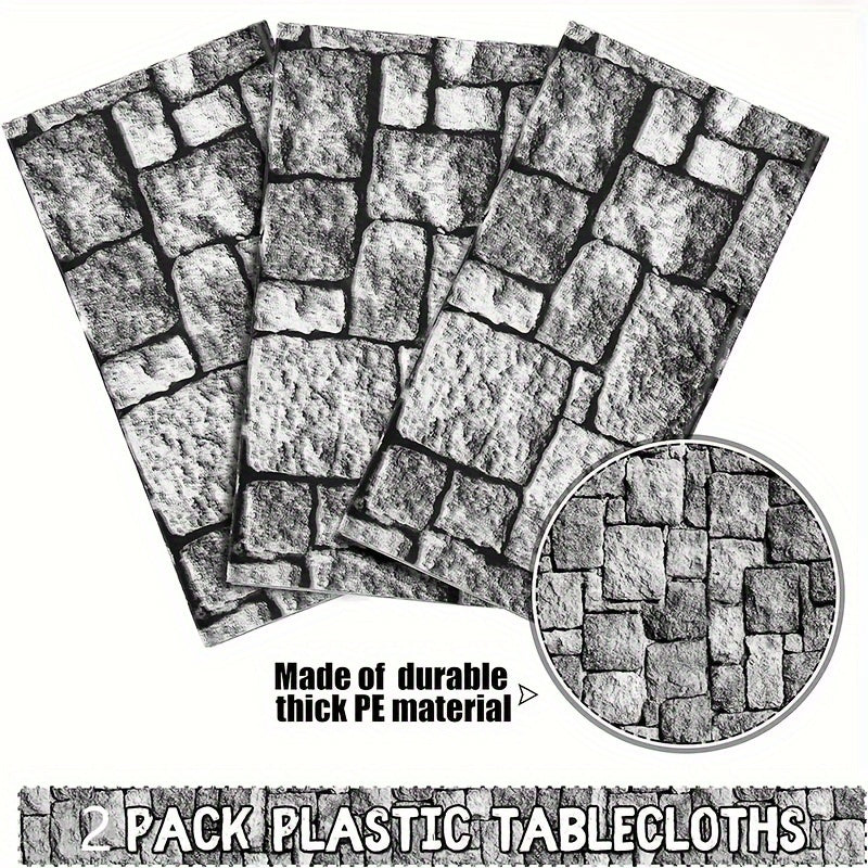 Stone Wall Halloween Tablecloth 2pcs