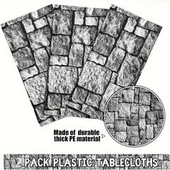 Stone Wall Halloween Tablecloth 2pcs