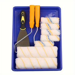 9pcs Paint Roller Tool Set Mini and Large Roller with Tray Paint Roller