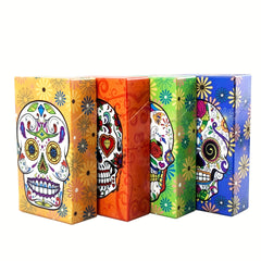 Skull Pattern Acrylic Cigarette Case 20 Capacity Anti Pressure Waterproof
