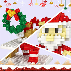 Christmas Building Blocks Set 314pcs Holiday Present Box Stacking Toys
