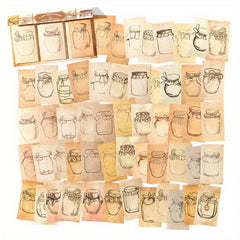 60pcs Retro Bottle Sticky Notes Notes In a Bottle Series DIY Decorative Collage