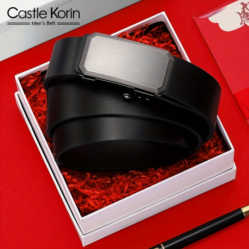 Stylish Leather Automatic Buckle Business Belt for Men