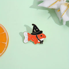 GoldFish Magic Hat Brooch Cartoon Alloy Brooch For Kids