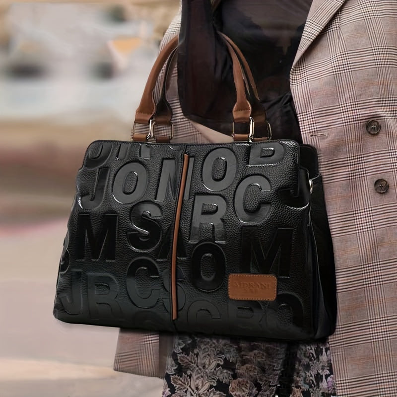 Vintage Embossed Leather Crossbody Bag for Women