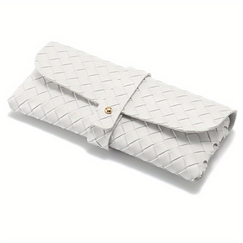 Soft Glasses Case Portable Ladies Glasses Box Eyewear Woven Pattern