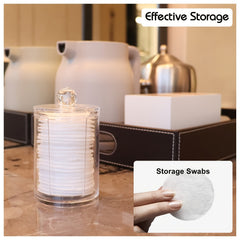 Makeup Pads Storage Rack Acrylic Holder Container with Lid