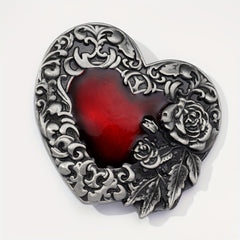 Vintage Rose Heart Belt Buckle For Women