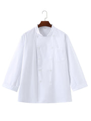 Long Sleeves Button Boat Neck Work Overalls For Chef
