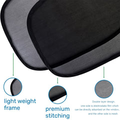 2pcs Car Baby Window Curtains for Sun and UV Protection