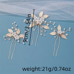 Rhinestone Bead Hairpin Alloy Hair Accessories