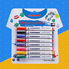 8pcs Fabric Pen T shirt Cloth Drawing Painting Washed Not Fade Textile Diy Pen
