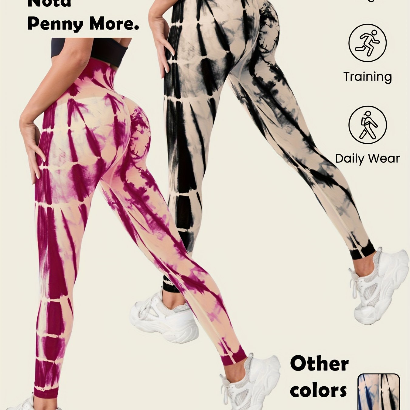 2Pcs Butt Lifting Yoga Pants High Waist Seamless Quick Drying Sports Leggings