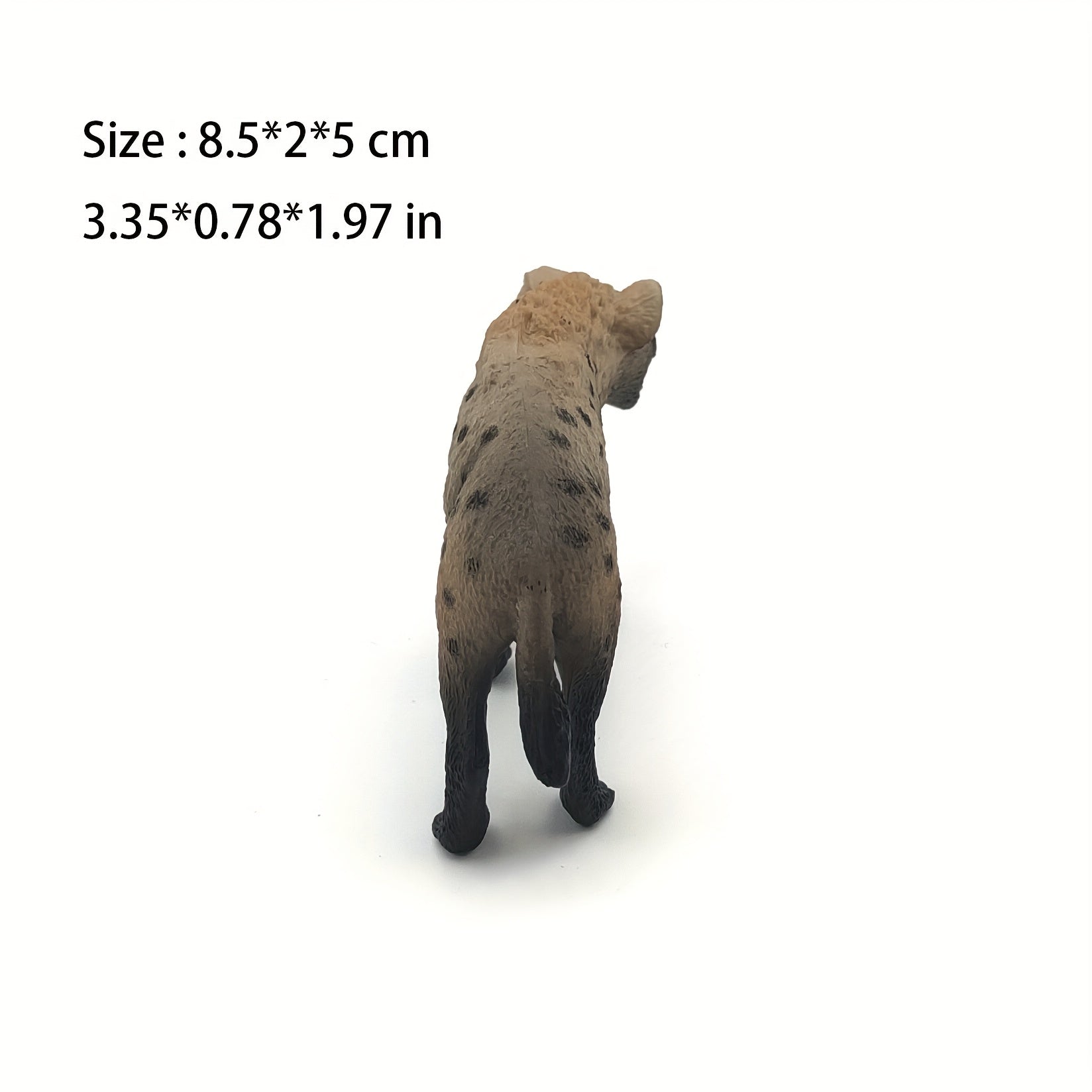 Realistic African Leopard Dog Figurine Wildlife Model Detailed Fur Desktop Decor