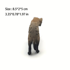 Realistic African Leopard Dog Figurine Wildlife Model Detailed Fur Desktop Decor
