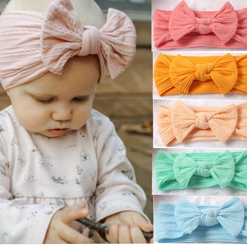 Cute Bowknot Wide Headband for Baby Girls