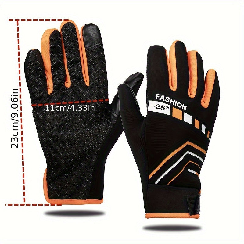 Cycling Sports Gloves Anti Slip Touch Screen Full Finger Autumn Winter Warm