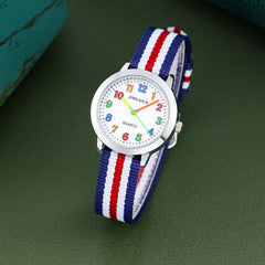 Colorful Digital Canvas Strap Watch for Men and Women Stylish
