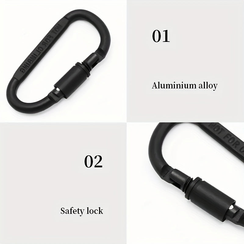2pcs Aluminum Carabiners Hanging Buckle Quick Buckle
