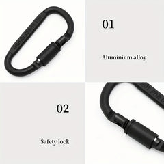 2pcs Aluminum Carabiners Hanging Buckle Quick Buckle