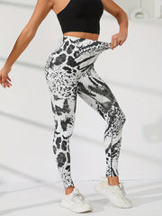 Leopard Print High Waist Hip Lift Leggings Sports Fitness Yoga Running Pants