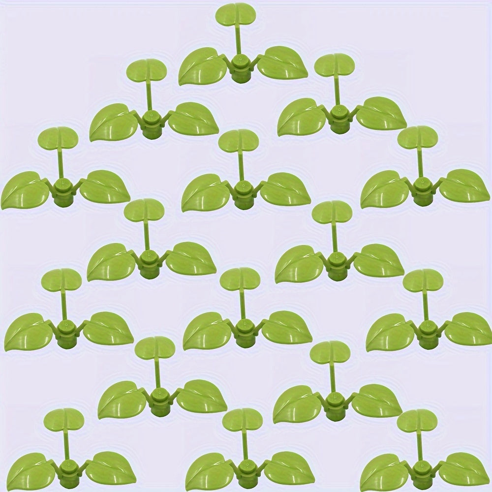 16pcs DIY Building Block Set Peach & Clover Shaped Farm & Garden Scene
