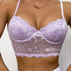 Lace Push Up Bra with Scallop Trim
