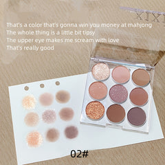 Milk Tea Brown Coral Eyeshadow Palette - 9 Colors