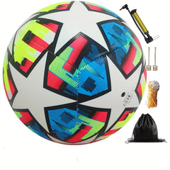 1pc No 5 PU Leather Machine Stitched Soccer Ball Outdoor Competition