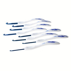 8pcs Ergonomic Crochet Hook Set with Print Crochet Hooks