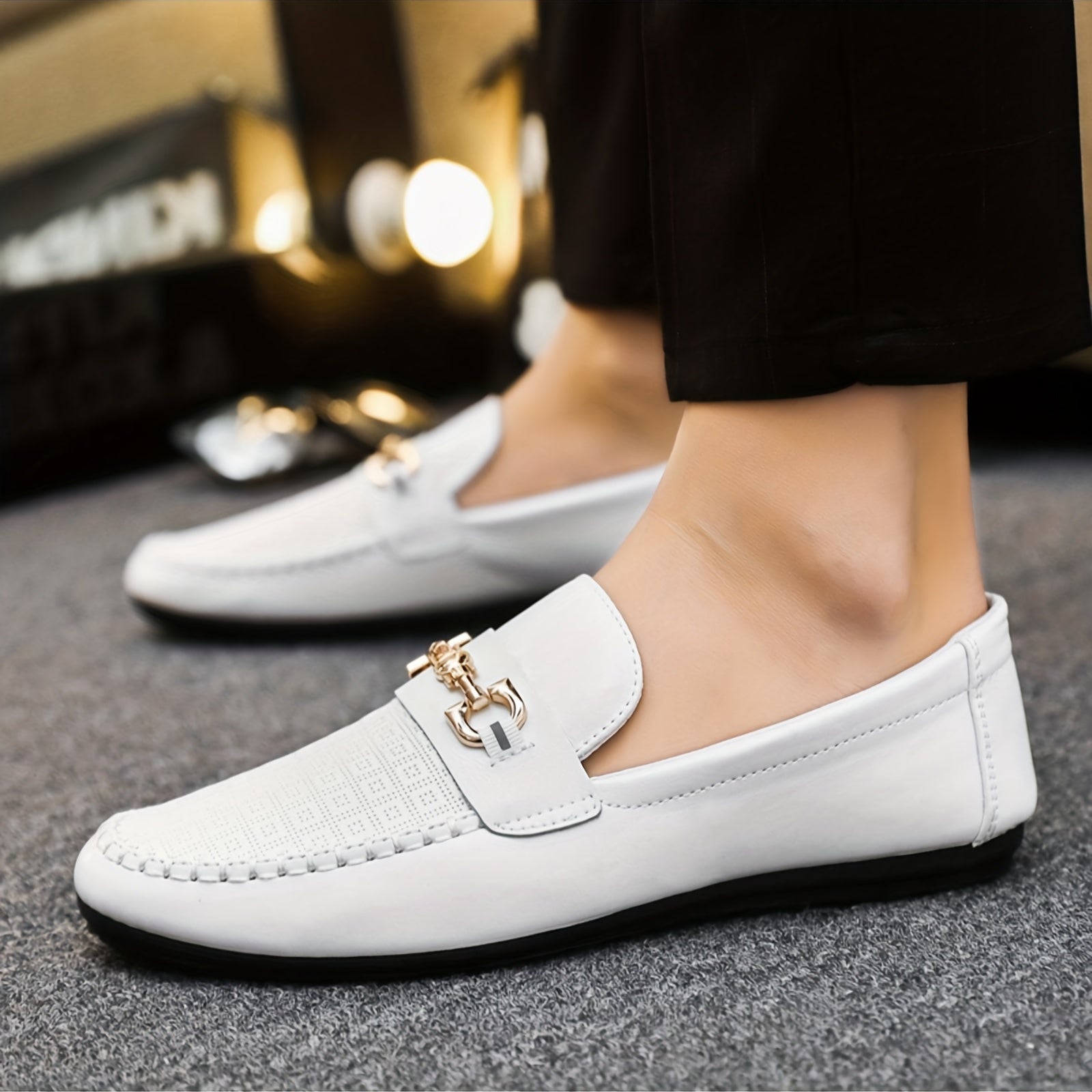 Men's Slip On Loafers Smart Casual Dress Up Walking Shoes