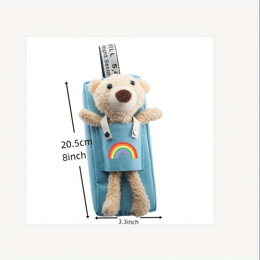 Bear Pencil Bag Double layer Large capacity Stationery Bag
