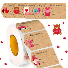 500pcs Love Stickers Sealing Stickers Holiday Decoration Gift Adhesive Labels