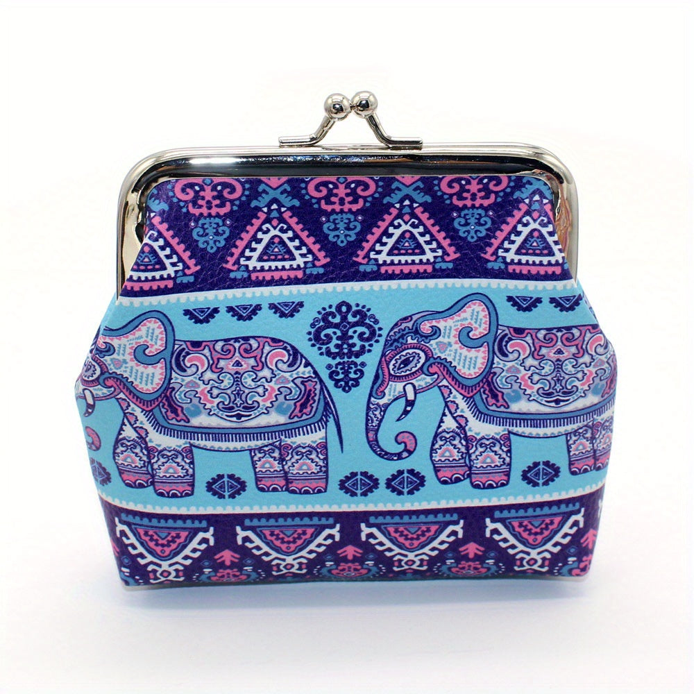Elephant Pattern Coin Purse Bag Key Bag Hasp Money Bags Wallet Clutch Bag