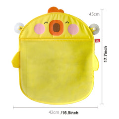 Kids Toy Storage Bag Cartoon Chicken With Suction Cup